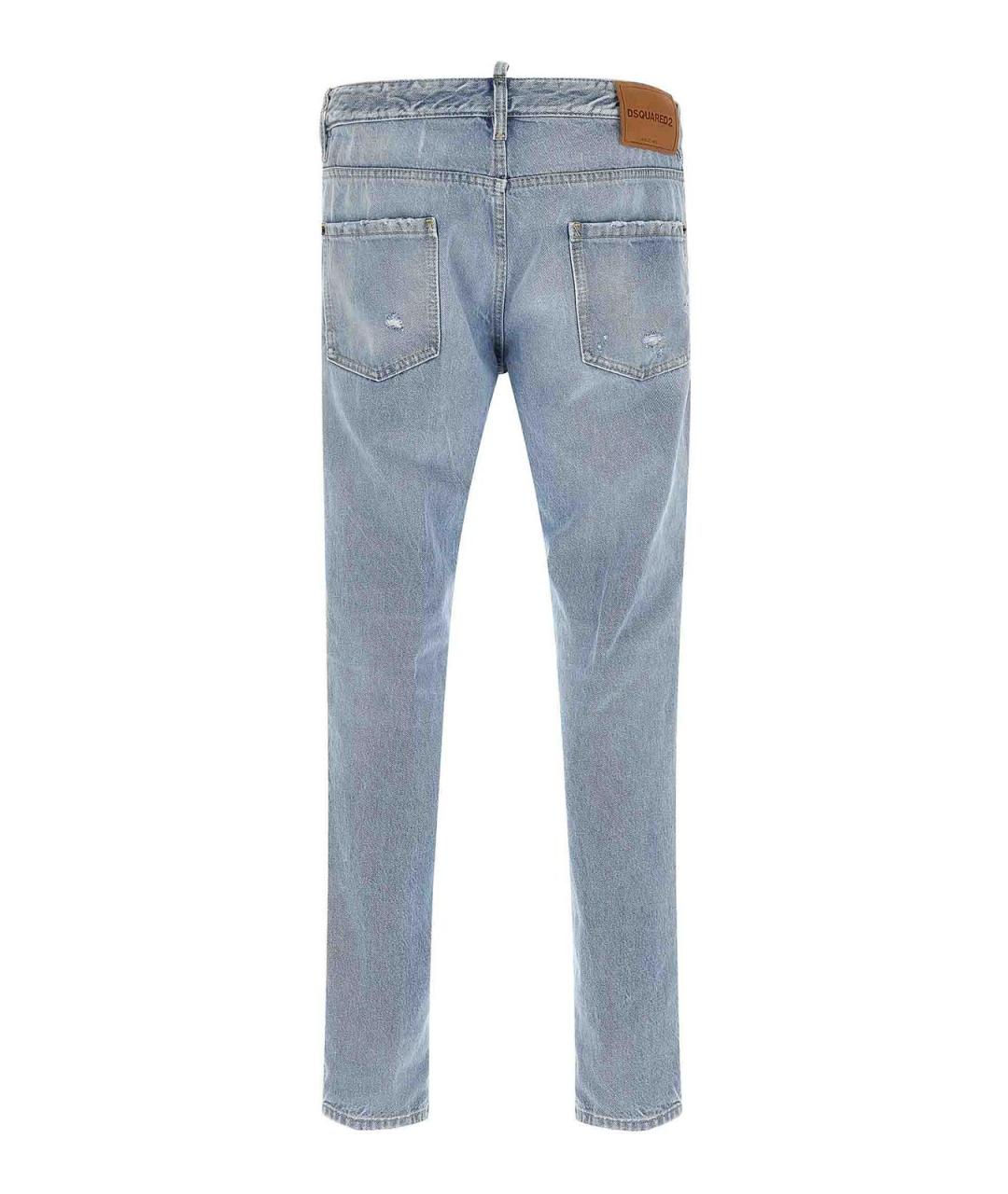 DSQUARED2 Голубые хлопковые джинсы скинни, фото 2