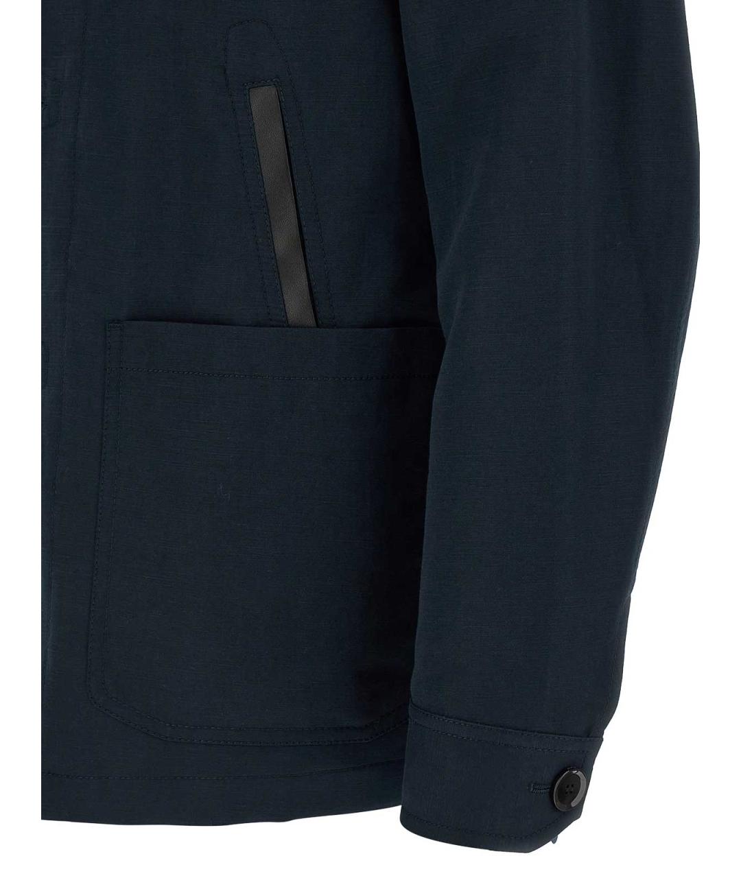 BRIONI Синяя льняная куртка, фото 4