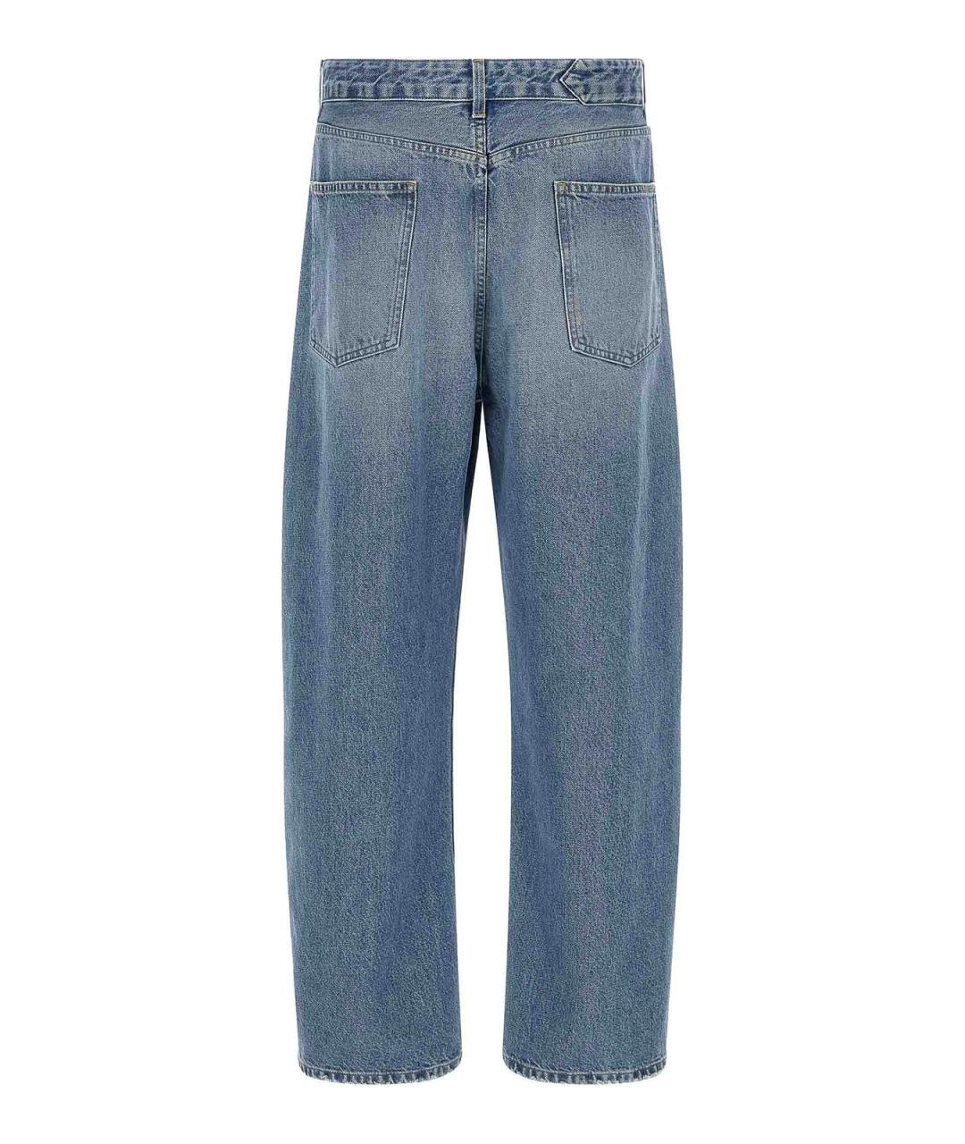 JACQUEMUS Голубые хлопковые прямые джинсы, фото 2