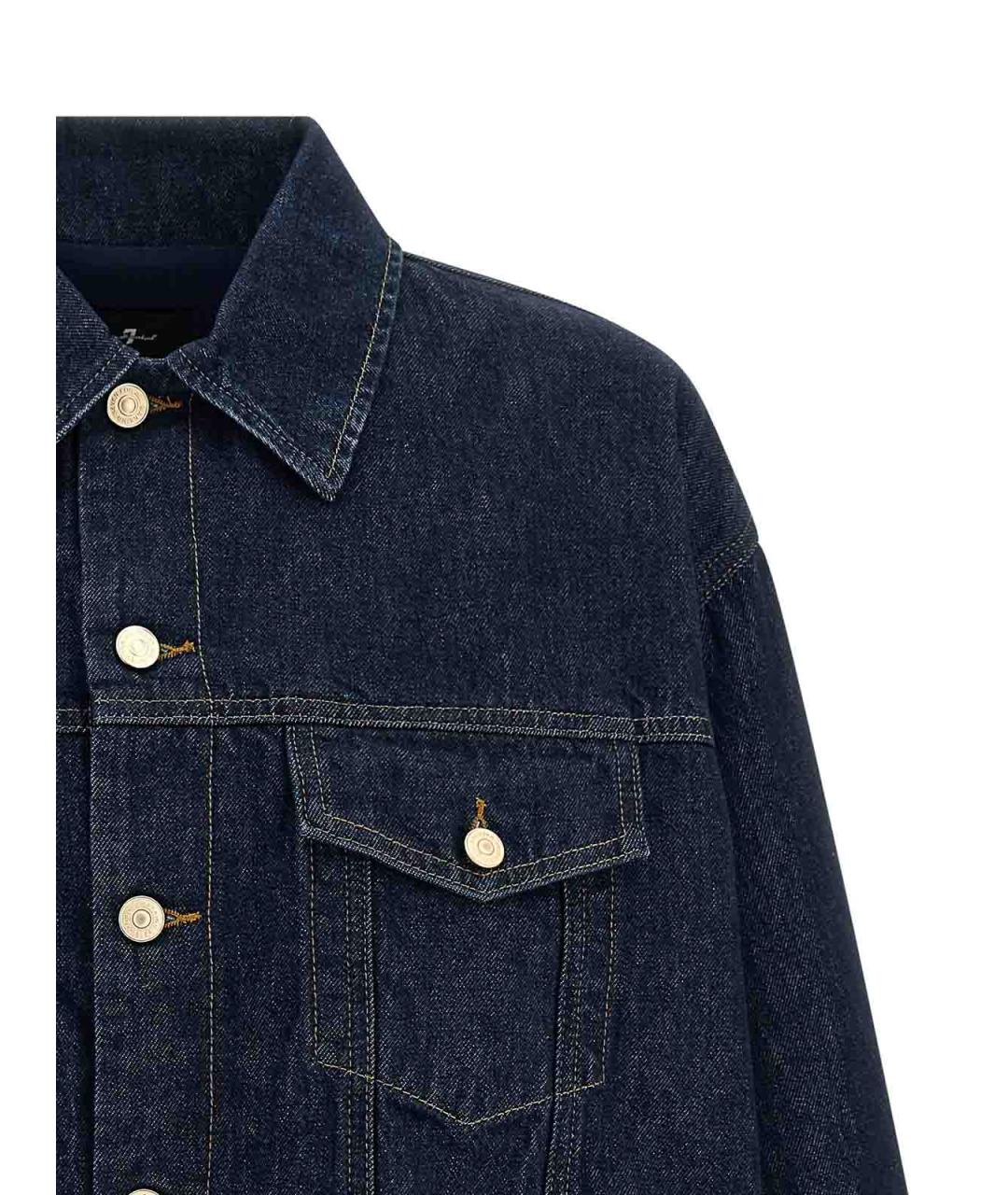 7 FOR ALL MANKIND Синяя хлопковая рубашка, фото 3