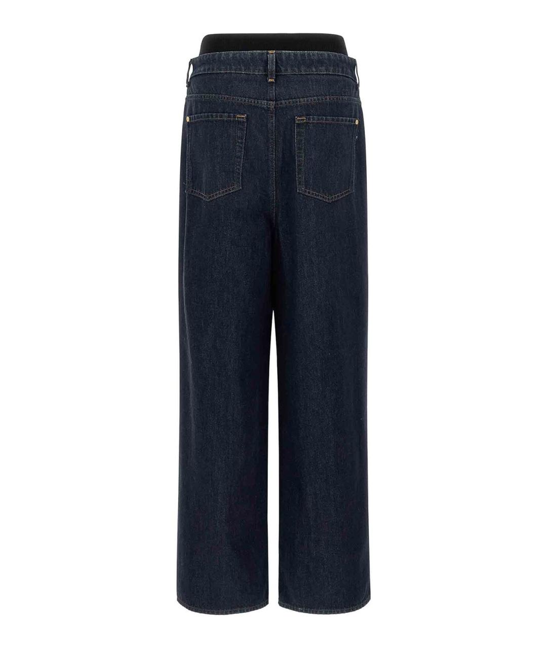 7 FOR ALL MANKIND Синие хлопковые прямые джинсы, фото 2