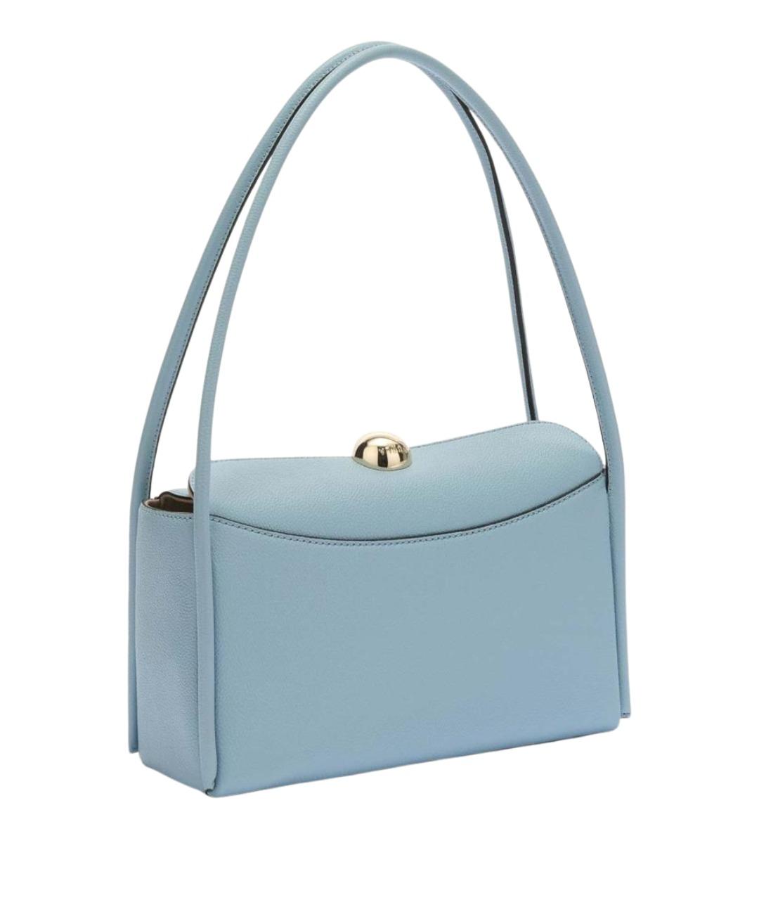 FURLA Голубая кожаная сумка через плечо, фото 3