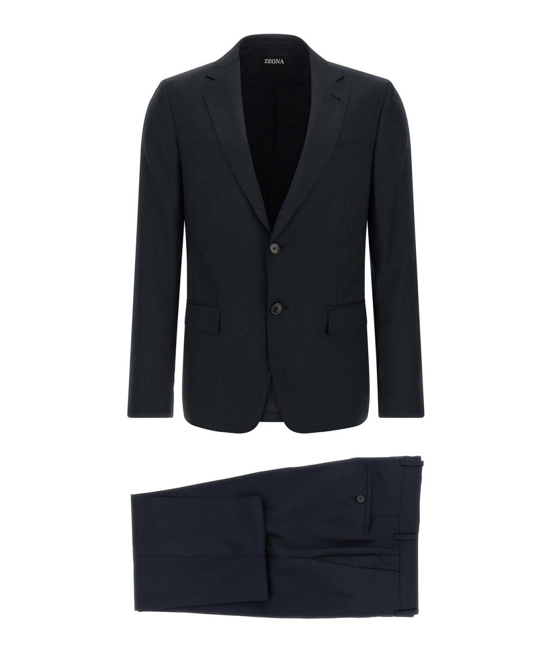 ZEGNA Темно-синий классический костюм, фото 1