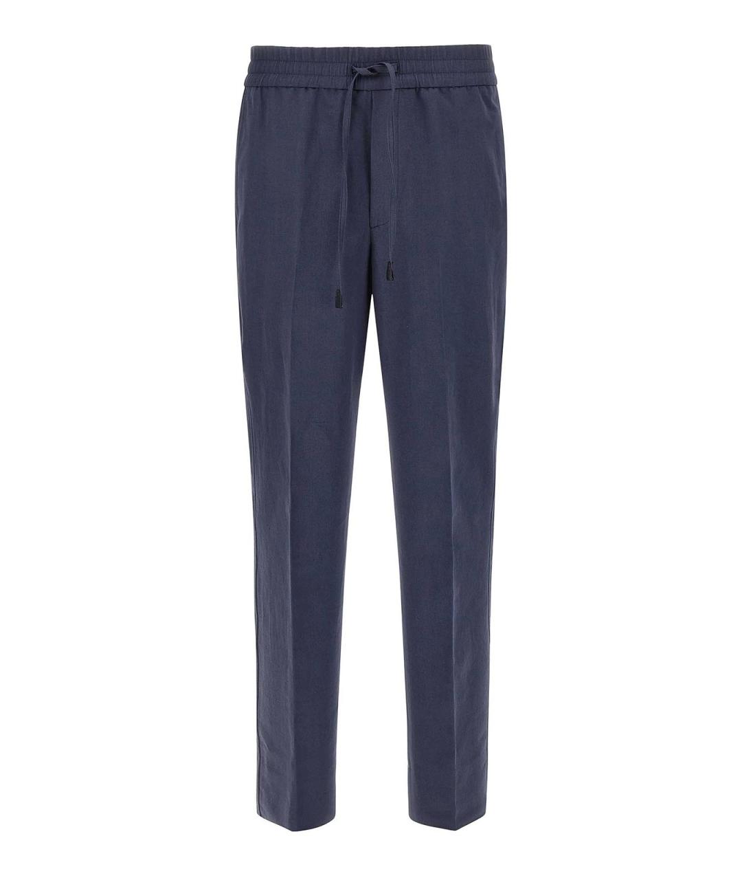 BRIONI Синие хлопковые повседневные брюки, фото 1