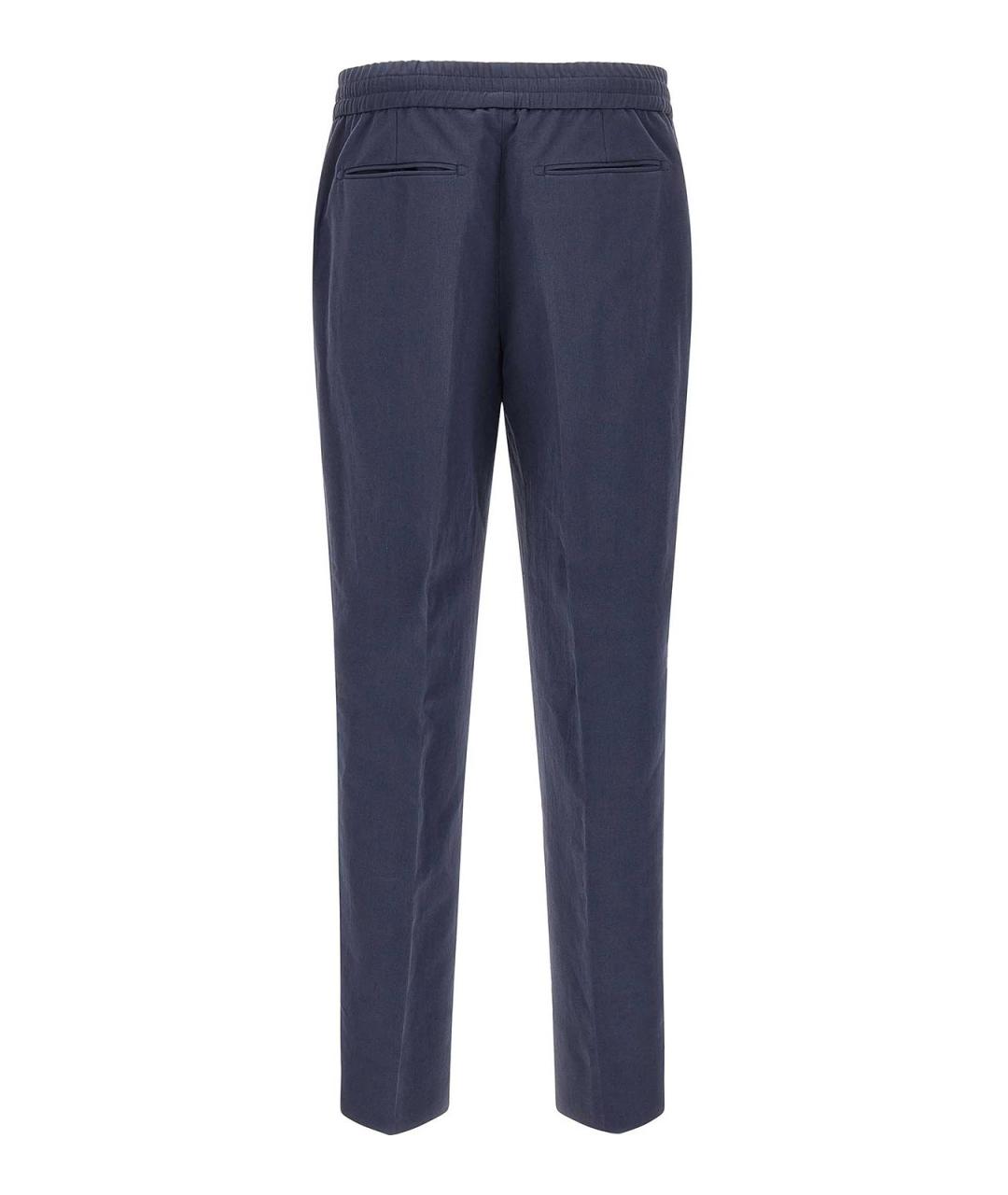 BRIONI Синие хлопковые повседневные брюки, фото 2