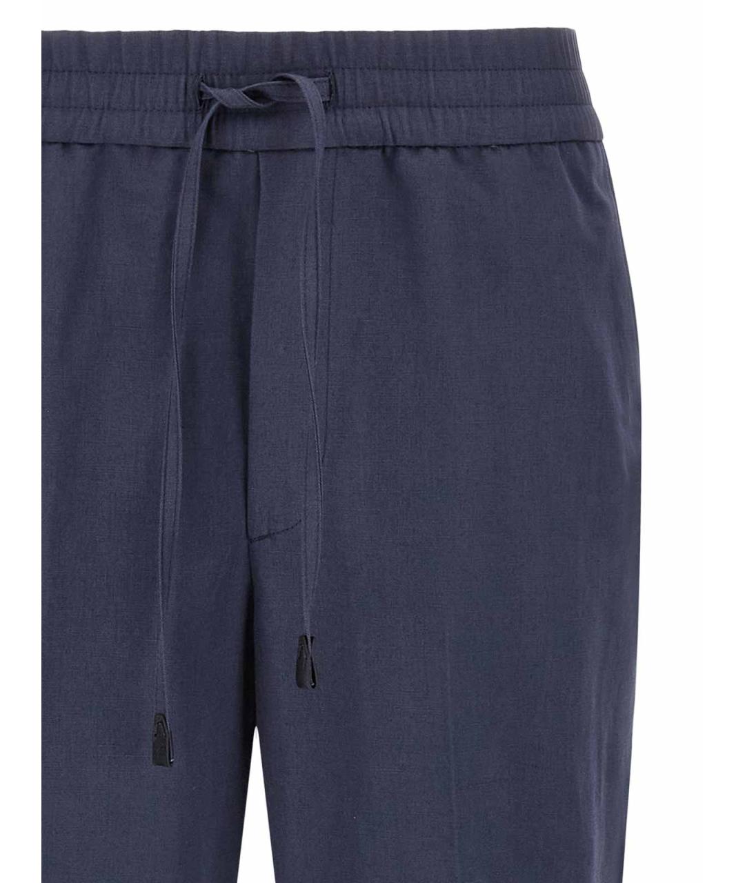 BRIONI Синие хлопковые повседневные брюки, фото 3