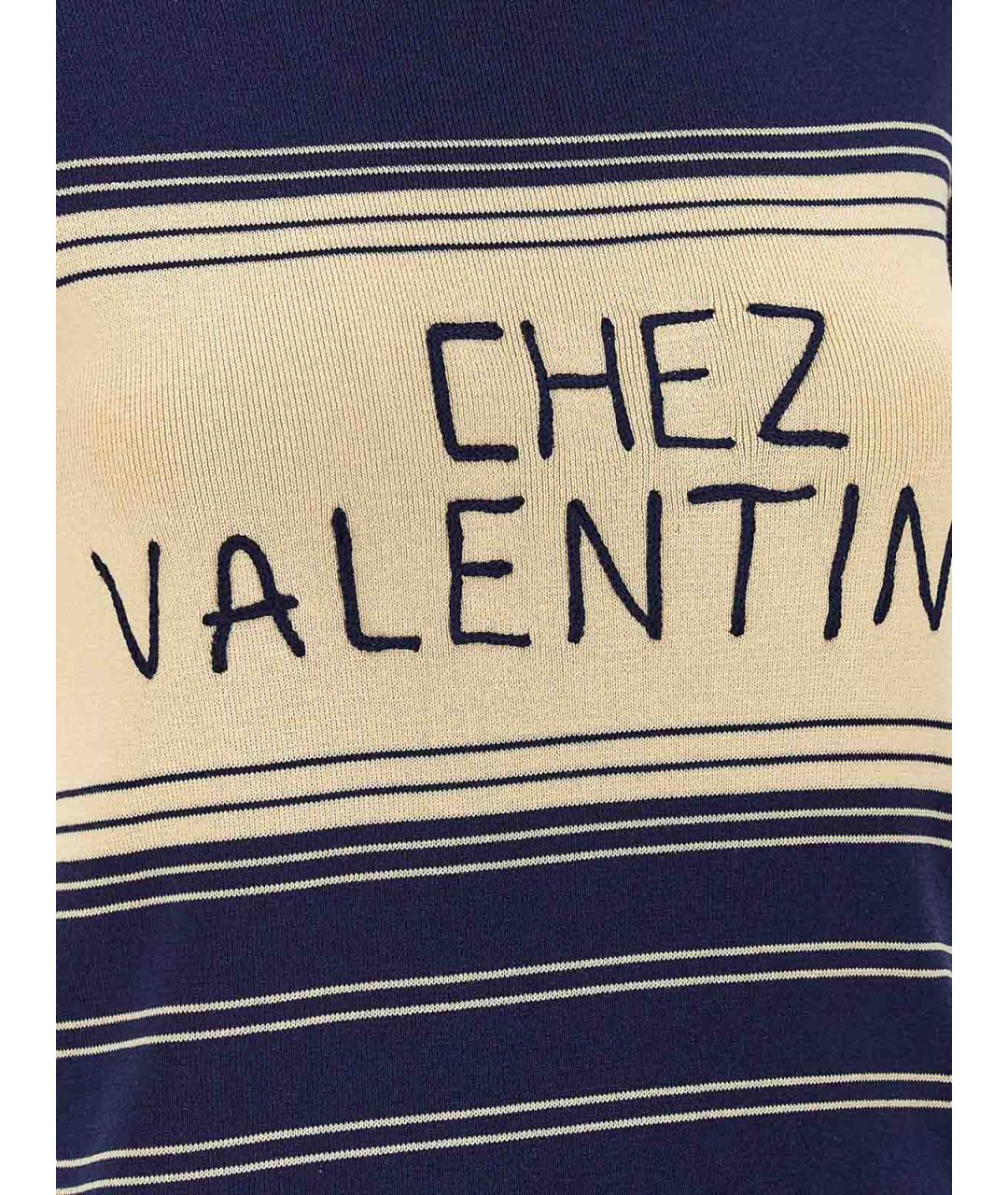VALENTINO Синяя хлопковая футболка, фото 4