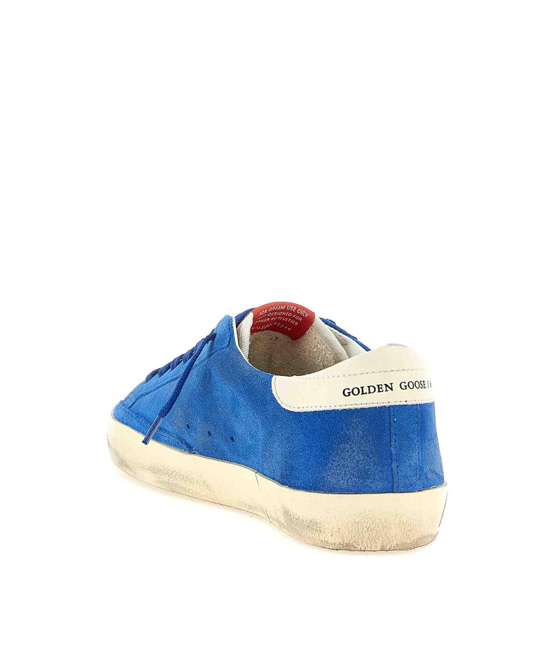 GOLDEN GOOSE DELUXE BRAND Синие замшевые низкие кроссовки / кеды, фото 3