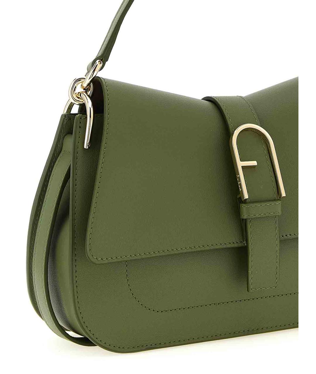 FURLA Зеленая кожаная сумка через плечо, фото 3