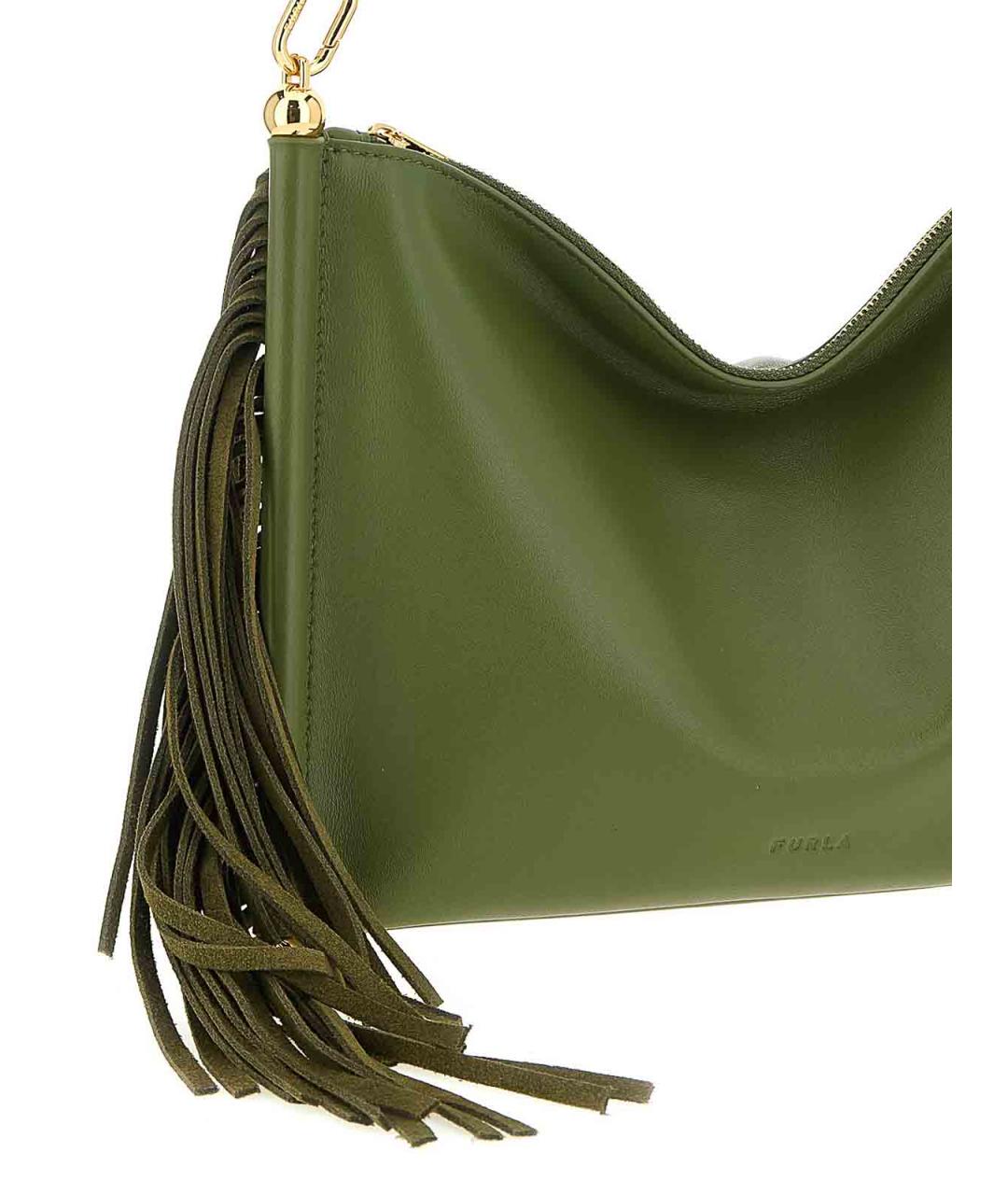 FURLA Зеленая кожаная сумка через плечо, фото 3