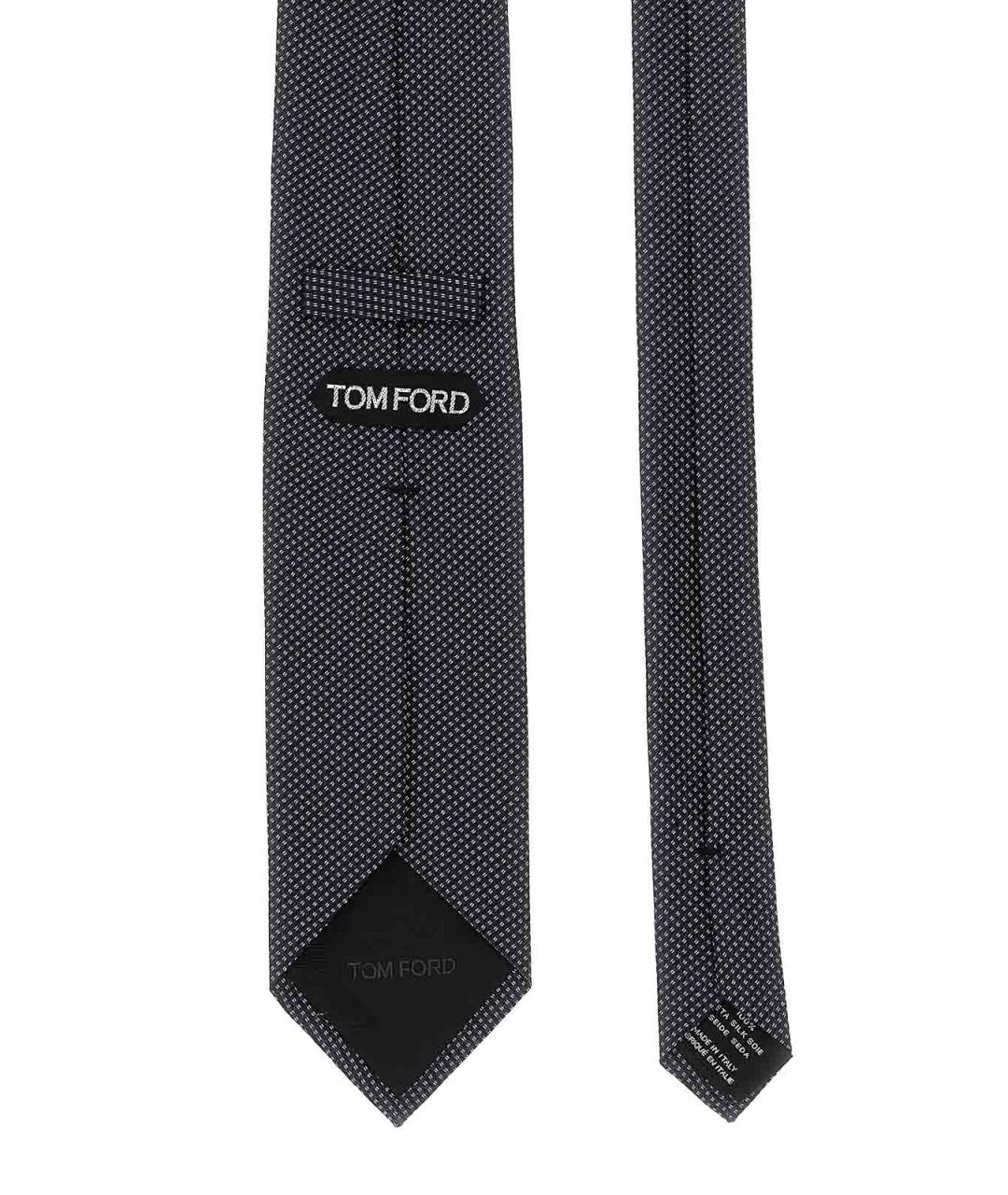 TOM FORD Темно-синий шелковый галстук, фото 2