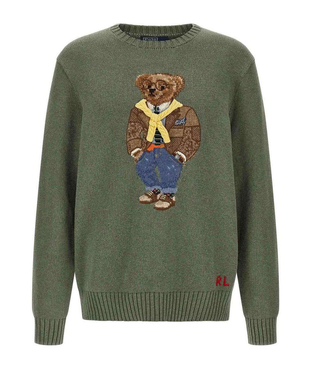 POLO RALPH LAUREN Зеленое хлопковое поло с коротким рукавом, фото 1