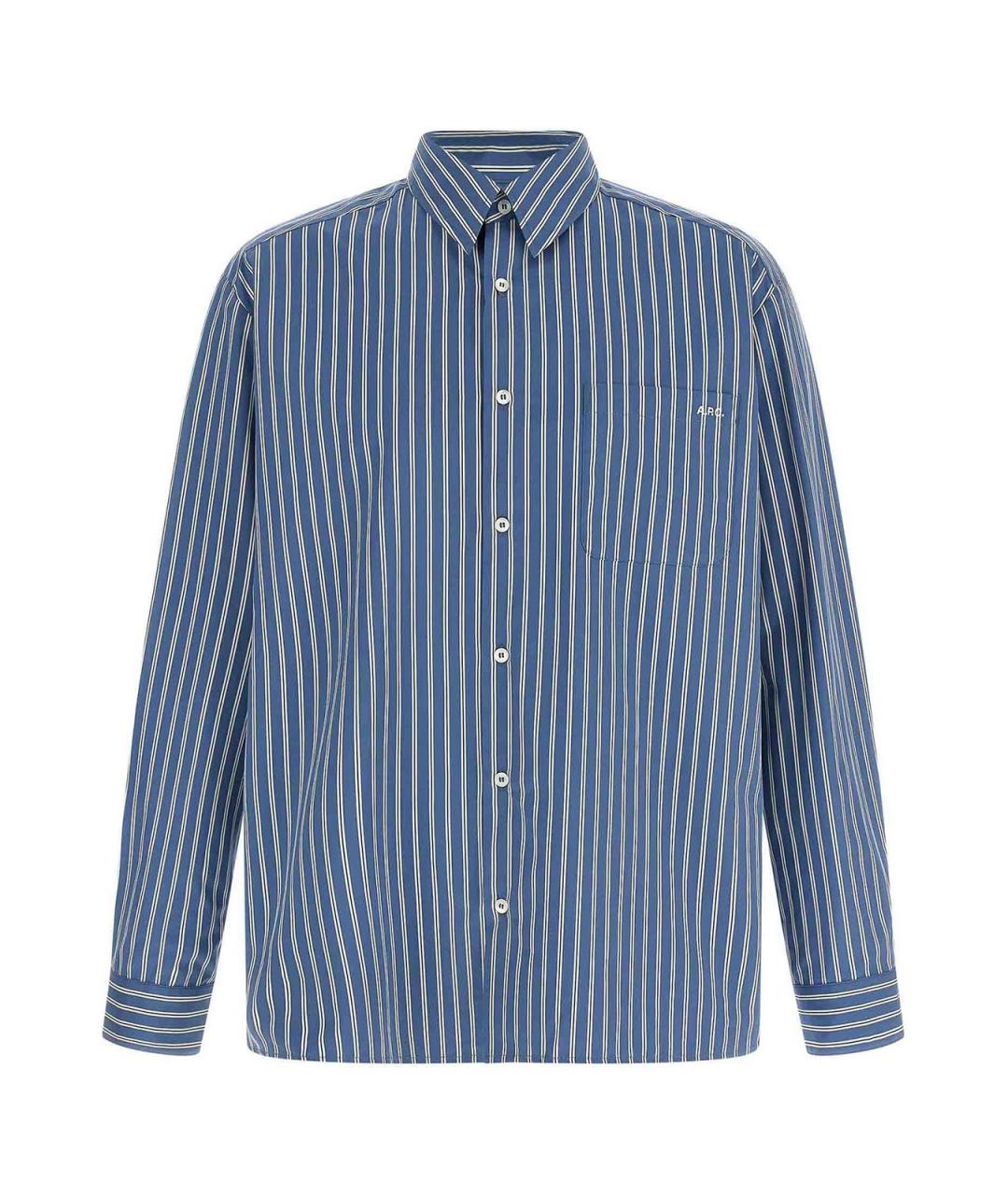 A.P.C. Синяя хлопковая классическая рубашка, фото 1