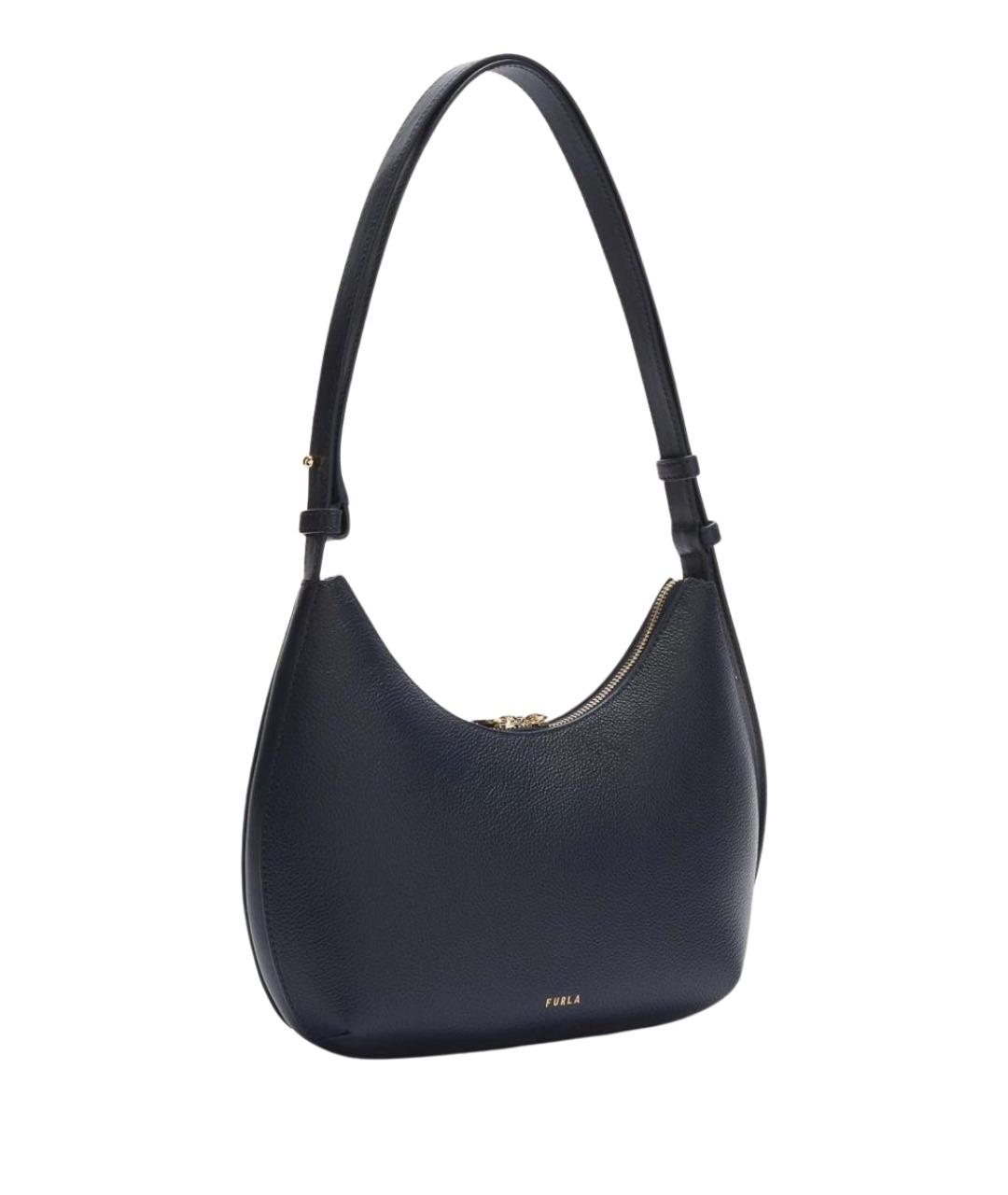 FURLA Синяя кожаная сумка через плечо, фото 4