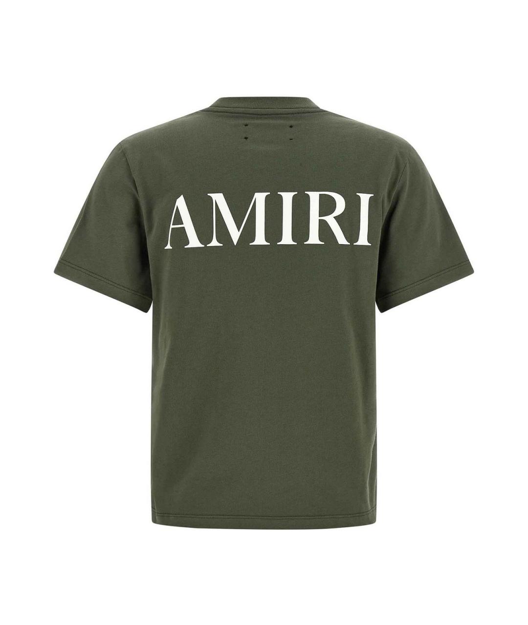 AMIRI Зеленая хлопковая футболка, фото 2