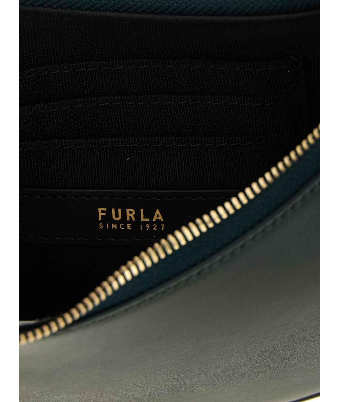 FURLA Зеленая кожаная сумка через плечо, фото 4