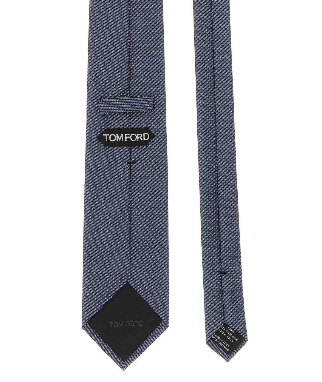 TOM FORD Синий шелковый галстук, фото 2