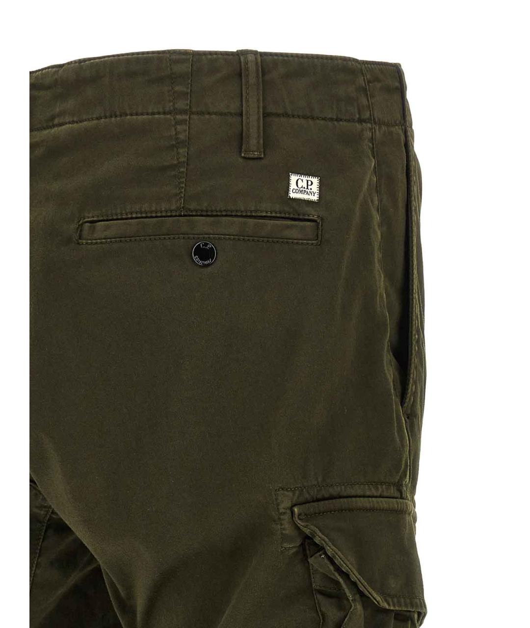 CP COMPANY Зеленые хлопковые повседневные брюки, фото 4
