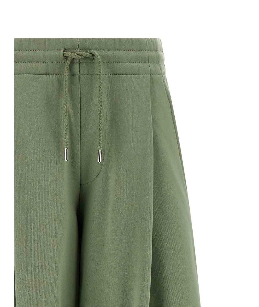 DRIES VAN NOTEN Зеленые хлопковые брюки широкие, фото 3