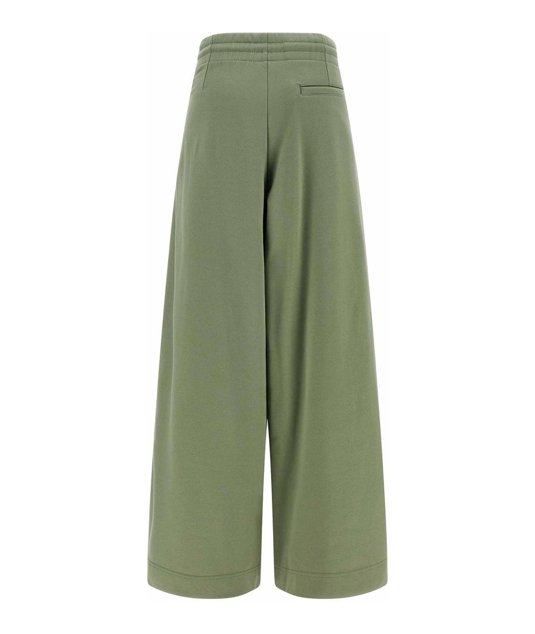 DRIES VAN NOTEN Зеленые хлопковые брюки широкие, фото 2