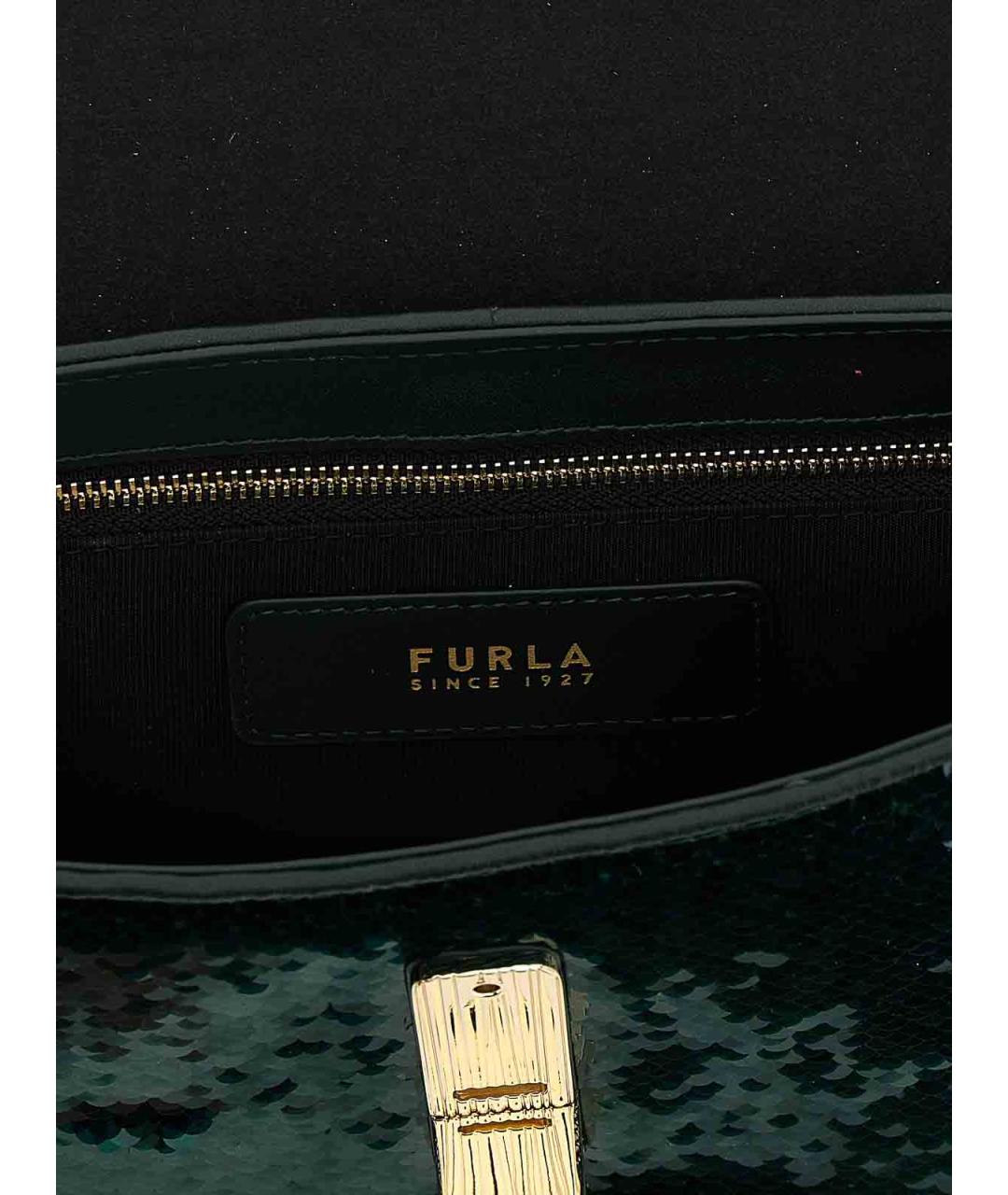 FURLA Зеленая сумка через плечо, фото 4