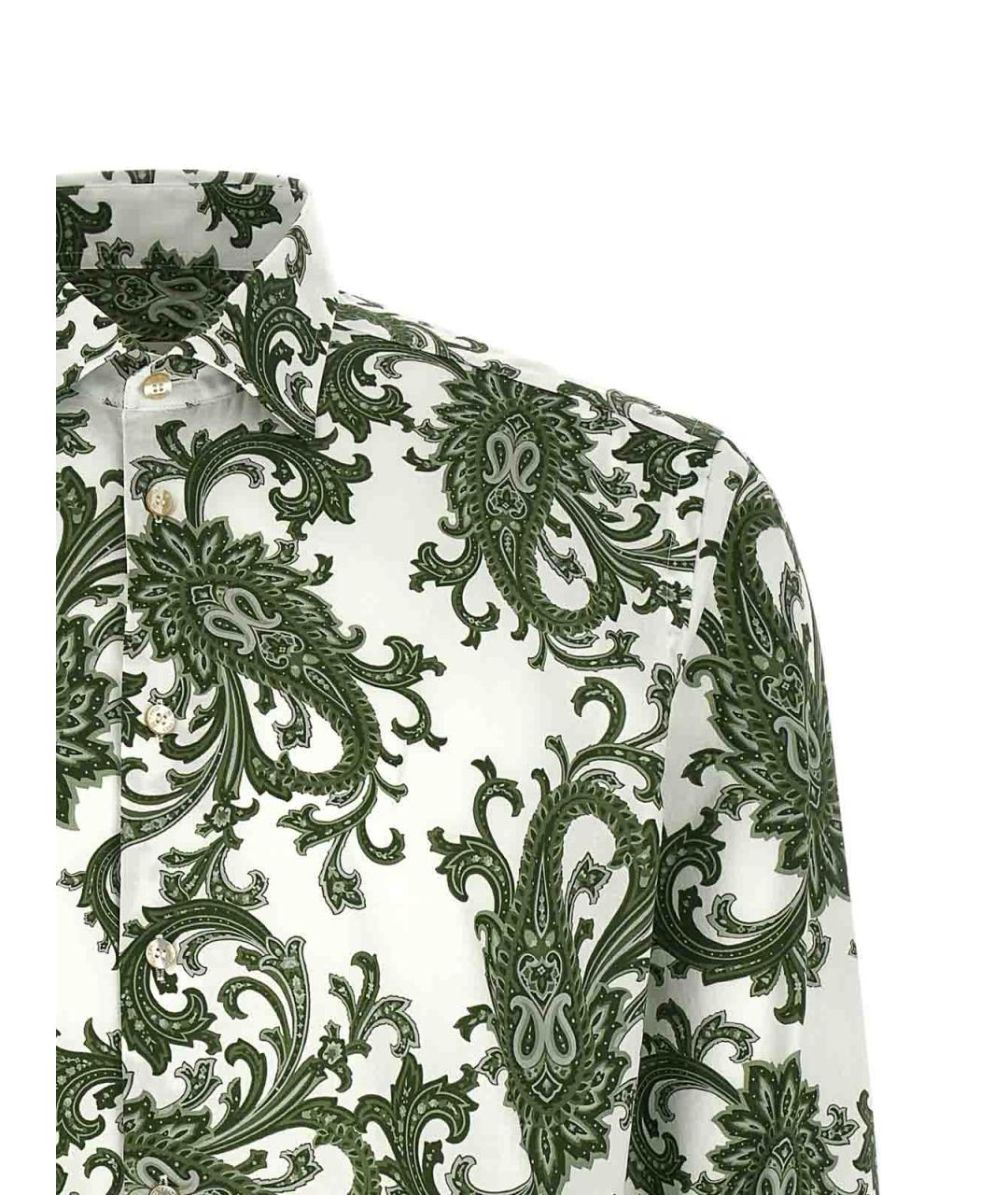 ETRO Зеленая хлопковая классическая рубашка, фото 3
