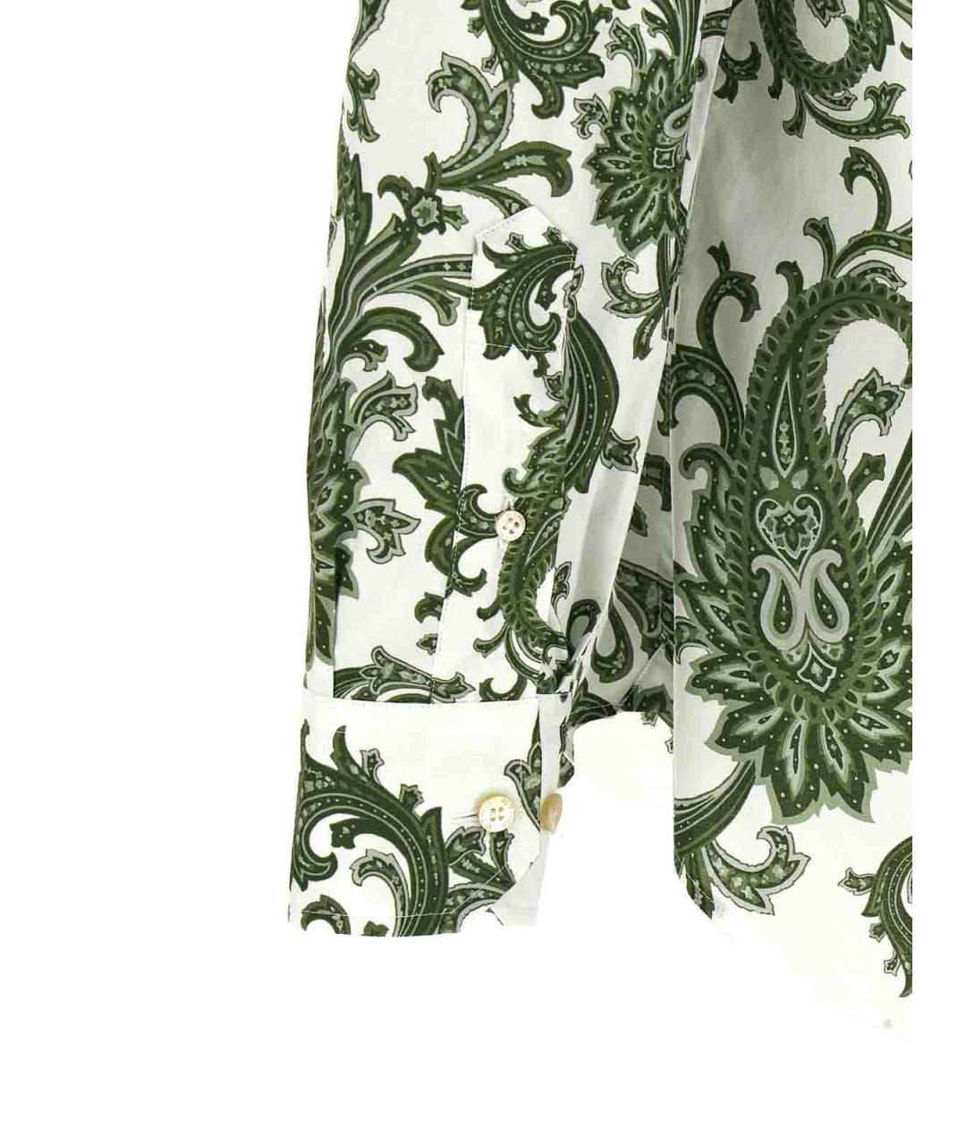 ETRO Зеленая хлопковая классическая рубашка, фото 4
