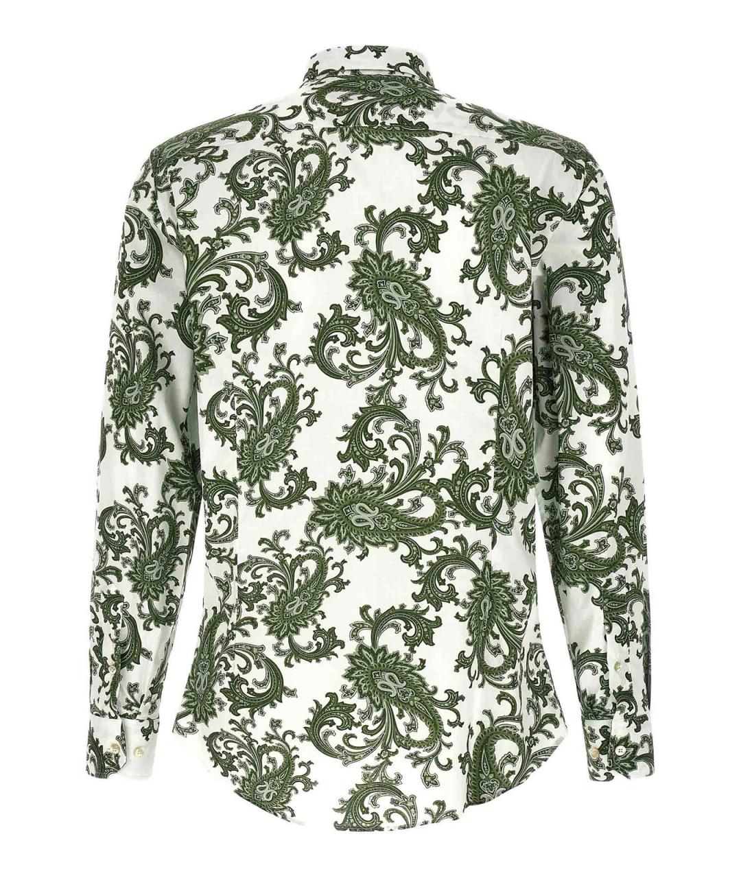 ETRO Зеленая хлопковая классическая рубашка, фото 2