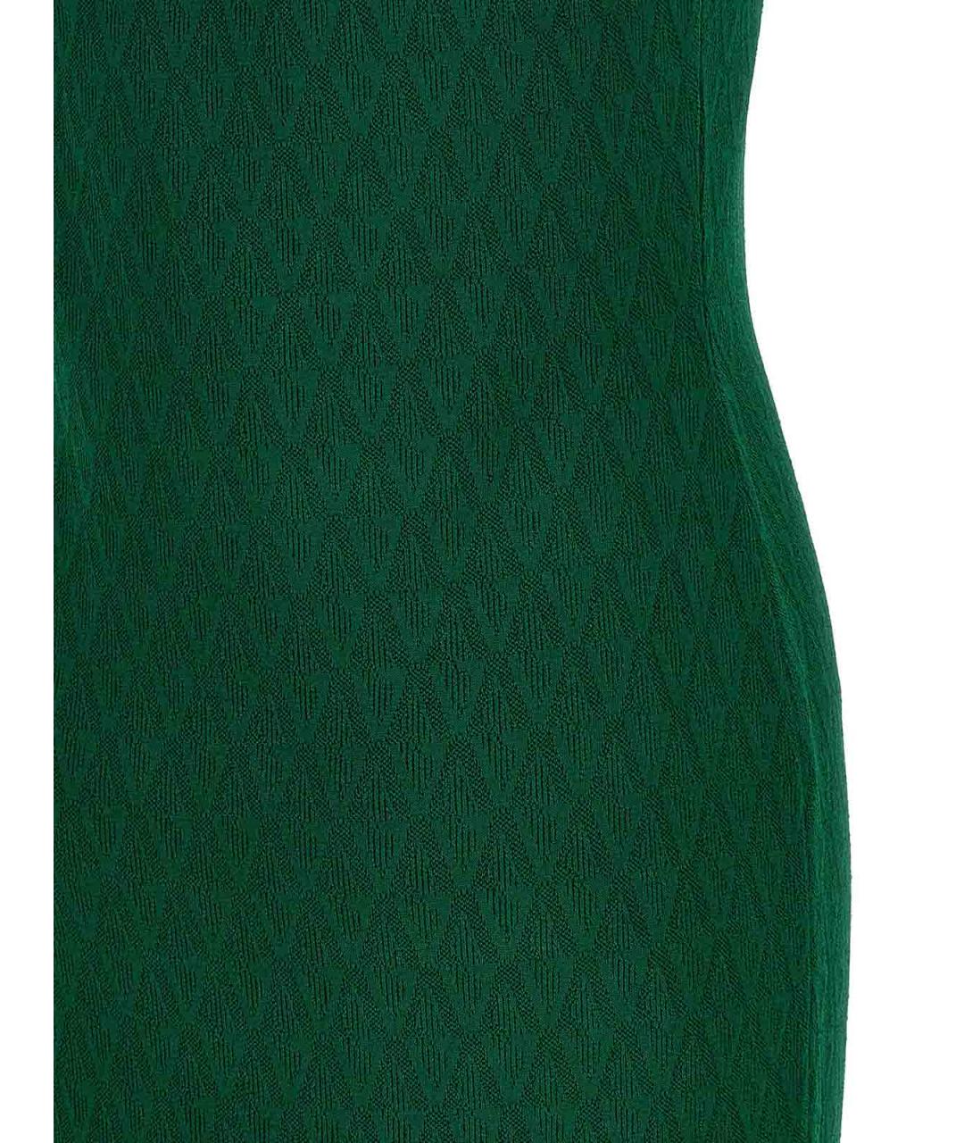 VERSACE Зеленое вискозное повседневное платье, фото 4