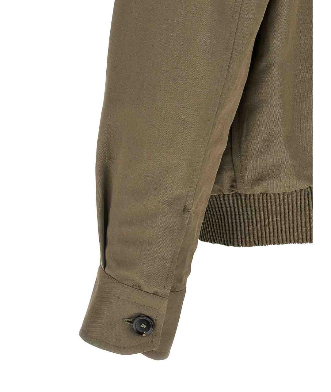 BRIONI Зеленая хлопковая куртка, фото 4