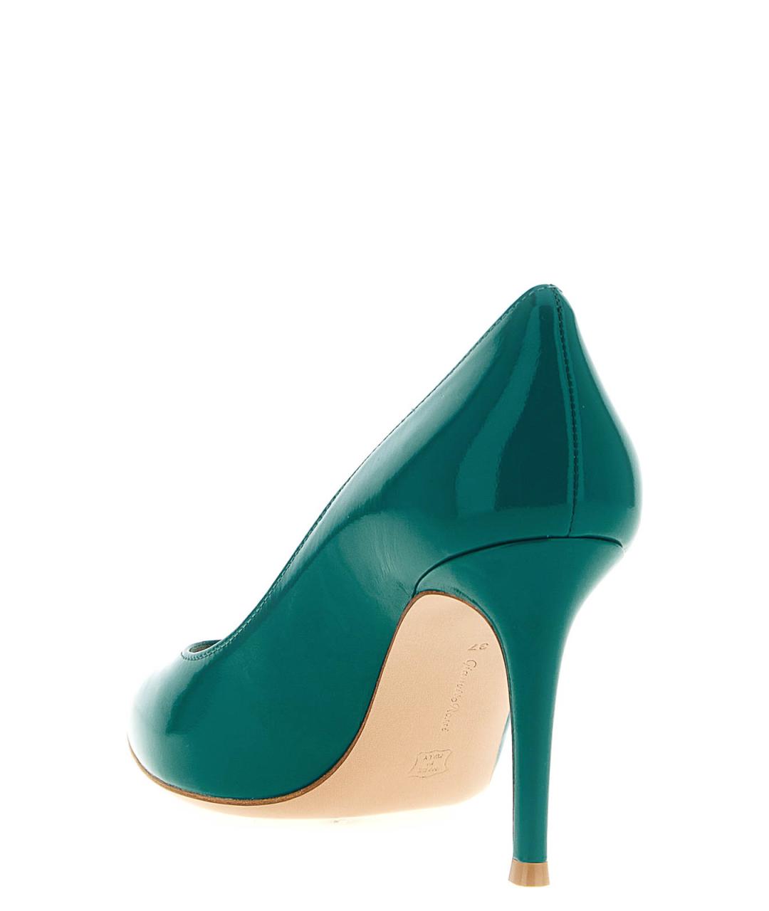 GIANVITO ROSSI Зеленые кожаные туфли, фото 3