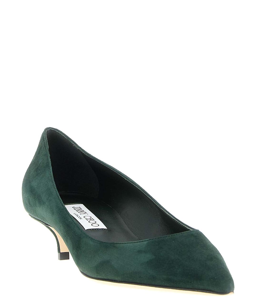 JIMMY CHOO Зеленые замшевые туфли, фото 2