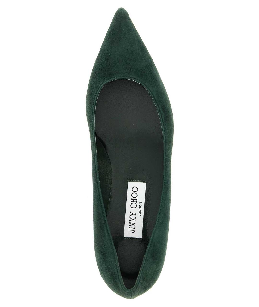 JIMMY CHOO Зеленые замшевые туфли, фото 4