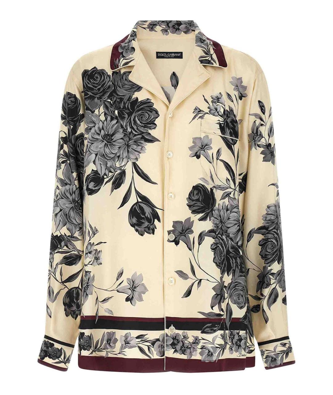 DOLCE&GABBANA Мульти шелковая кэжуал рубашка, фото 1