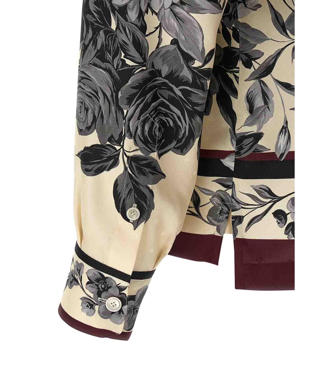 DOLCE&GABBANA Мульти шелковая кэжуал рубашка, фото 4