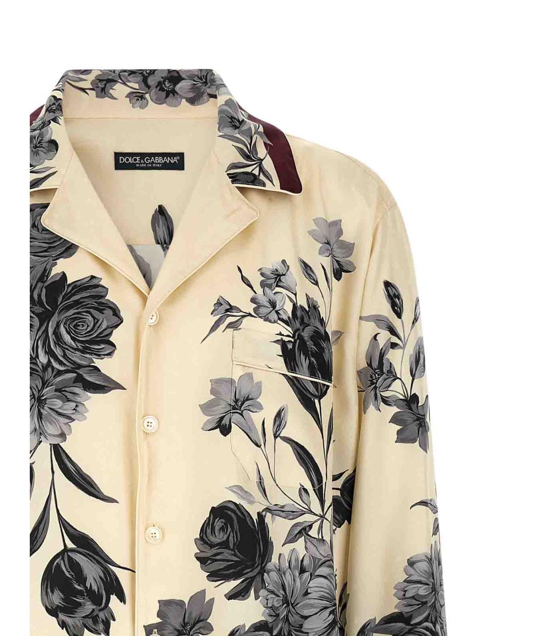 DOLCE&GABBANA Мульти шелковая кэжуал рубашка, фото 3