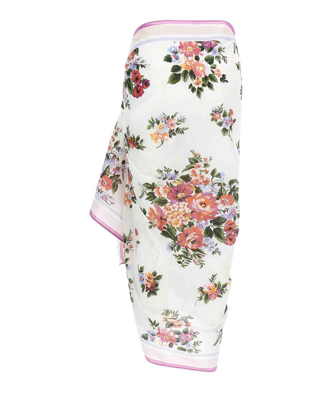 DOLCE&GABBANA Мульти хлопковая юбка миди, фото 2