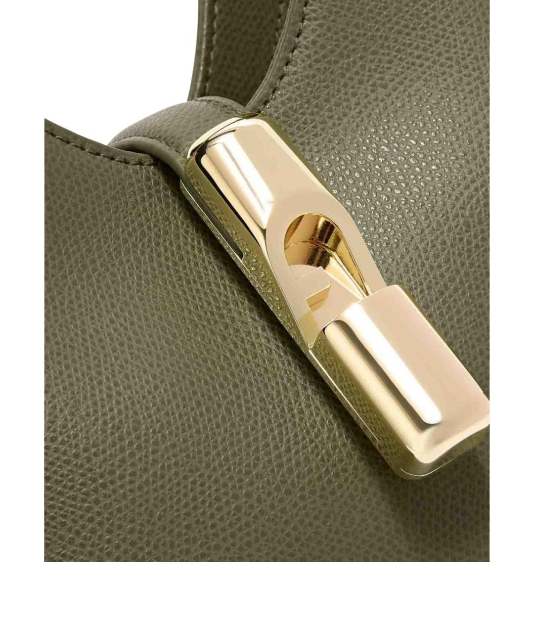 FURLA Зеленая кожаная сумка через плечо, фото 3