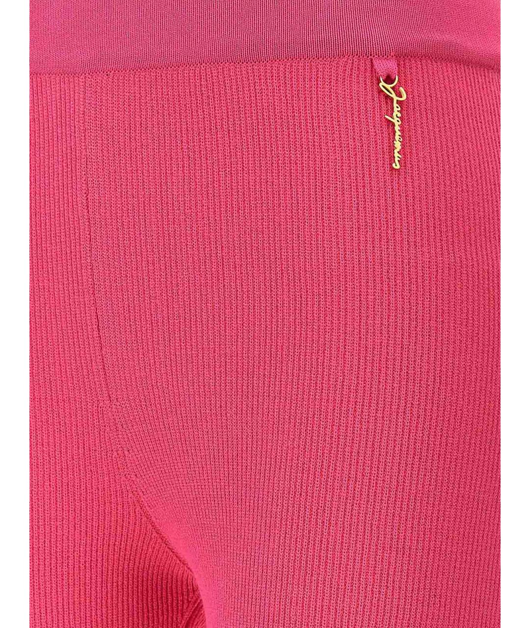 JACQUEMUS Фуксия вискозные шорты, фото 4
