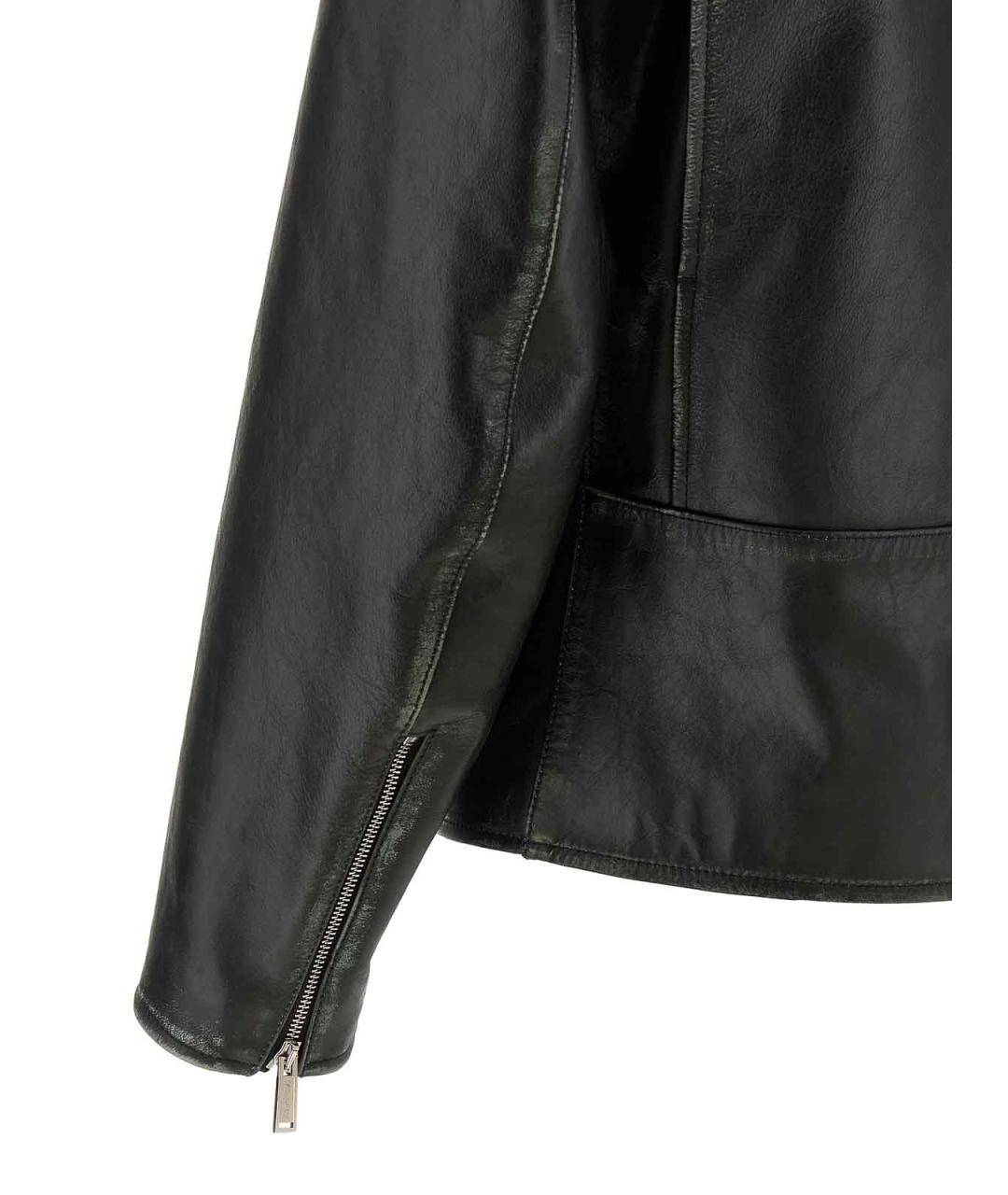 DSQUARED2 Черная кожаная куртка, фото 4