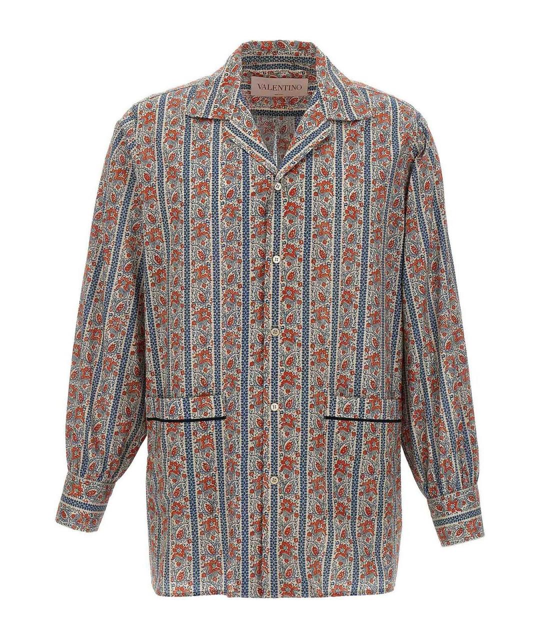 VALENTINO Мульти хлопковая кэжуал рубашка, фото 1