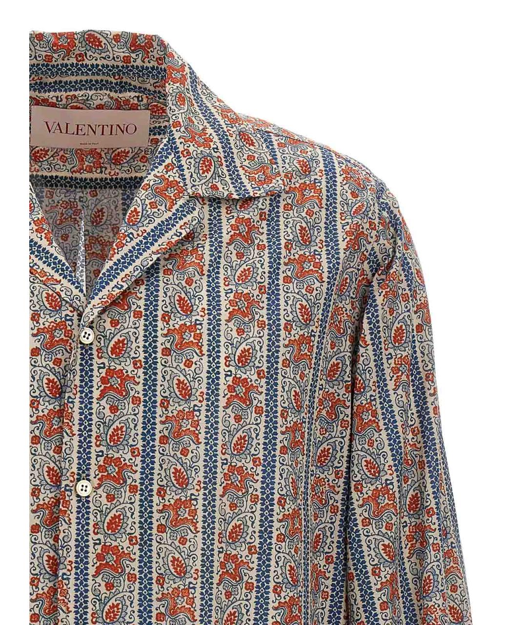VALENTINO Мульти хлопковая кэжуал рубашка, фото 3