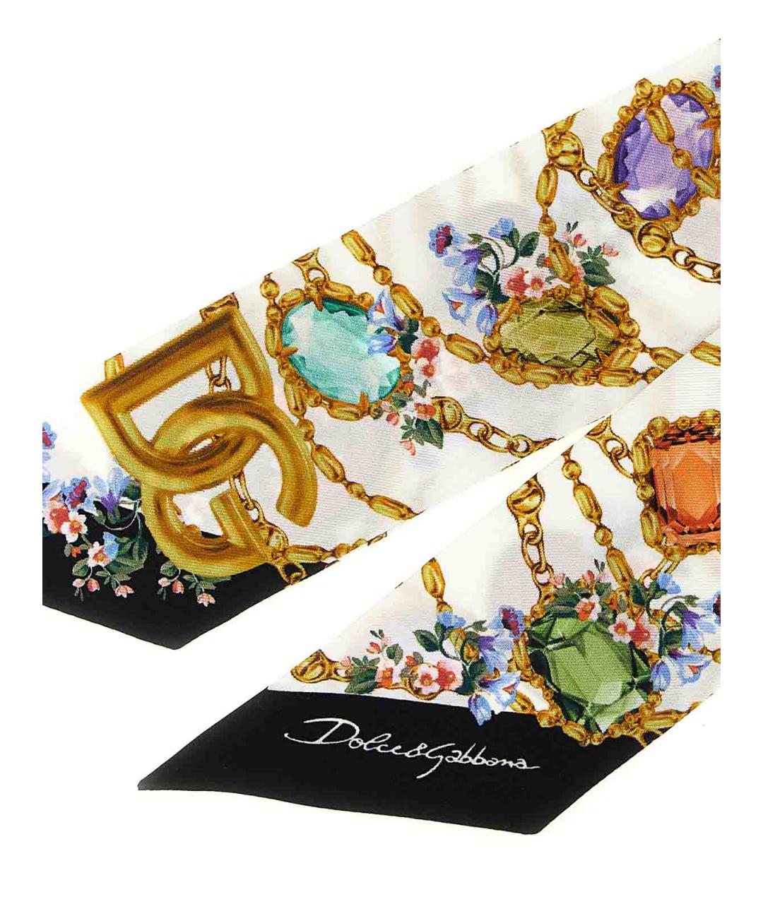 DOLCE&GABBANA Мульти шелковый шарф, фото 3