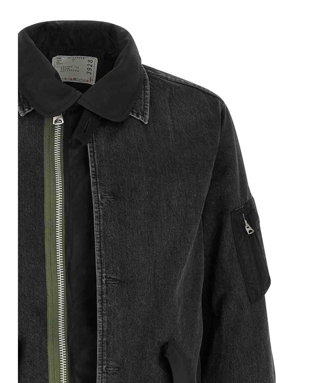 SACAI Черная хлопковая куртка, фото 4