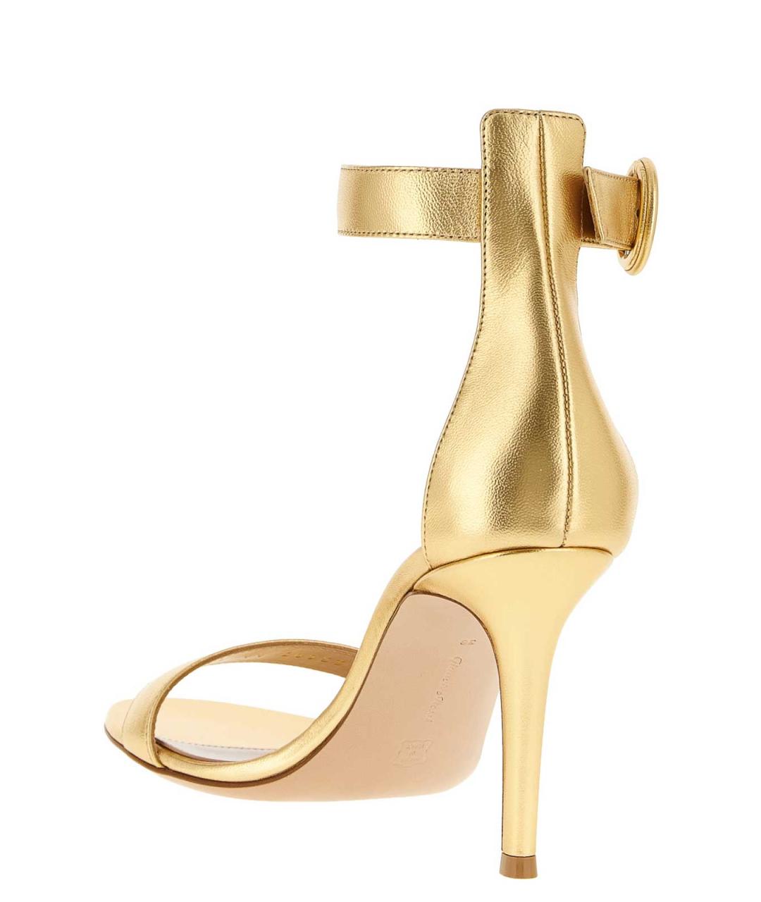 GIANVITO ROSSI Золотые босоножки, фото 3