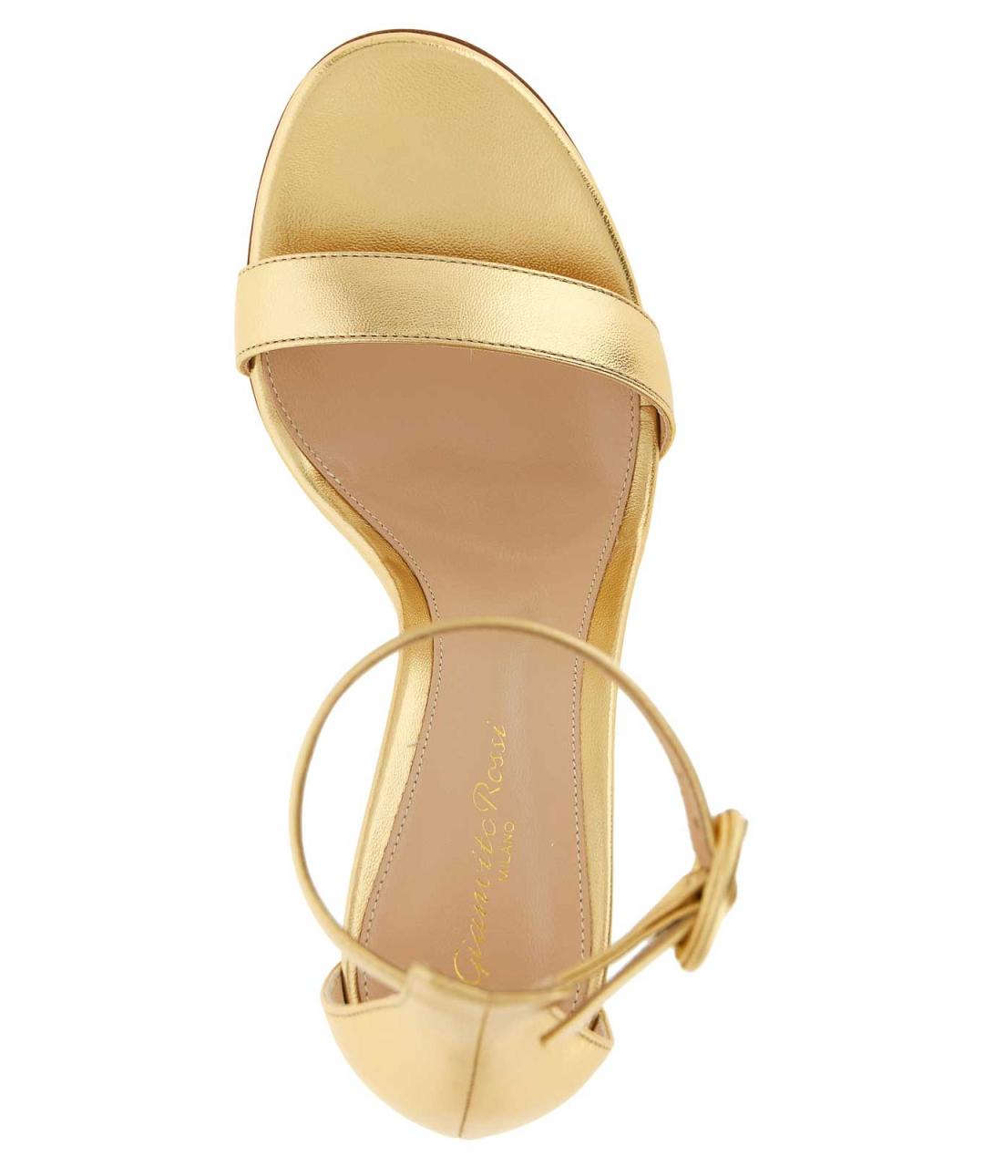 GIANVITO ROSSI Золотые босоножки, фото 4
