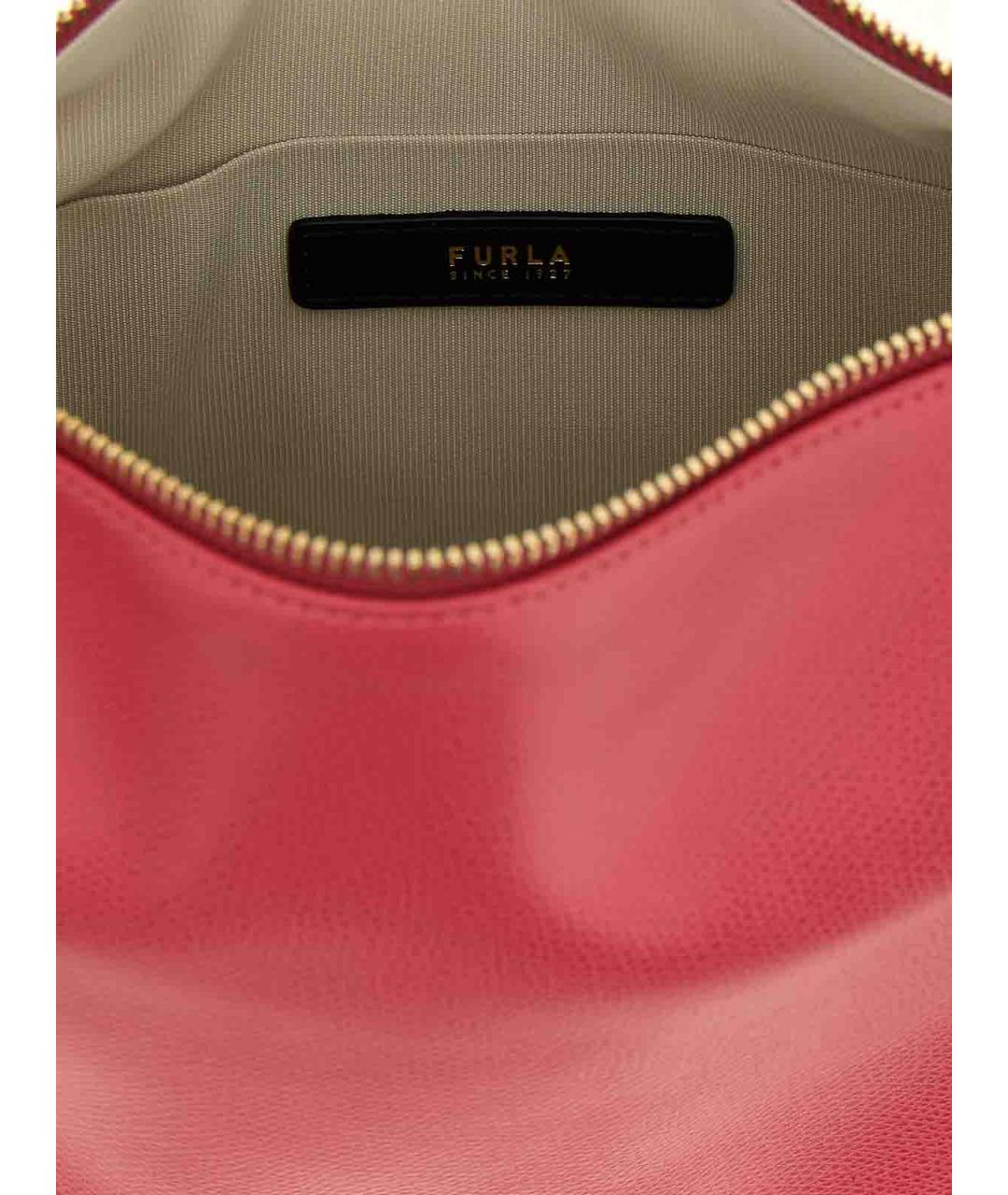 FURLA Красная кожаная сумка через плечо, фото 4