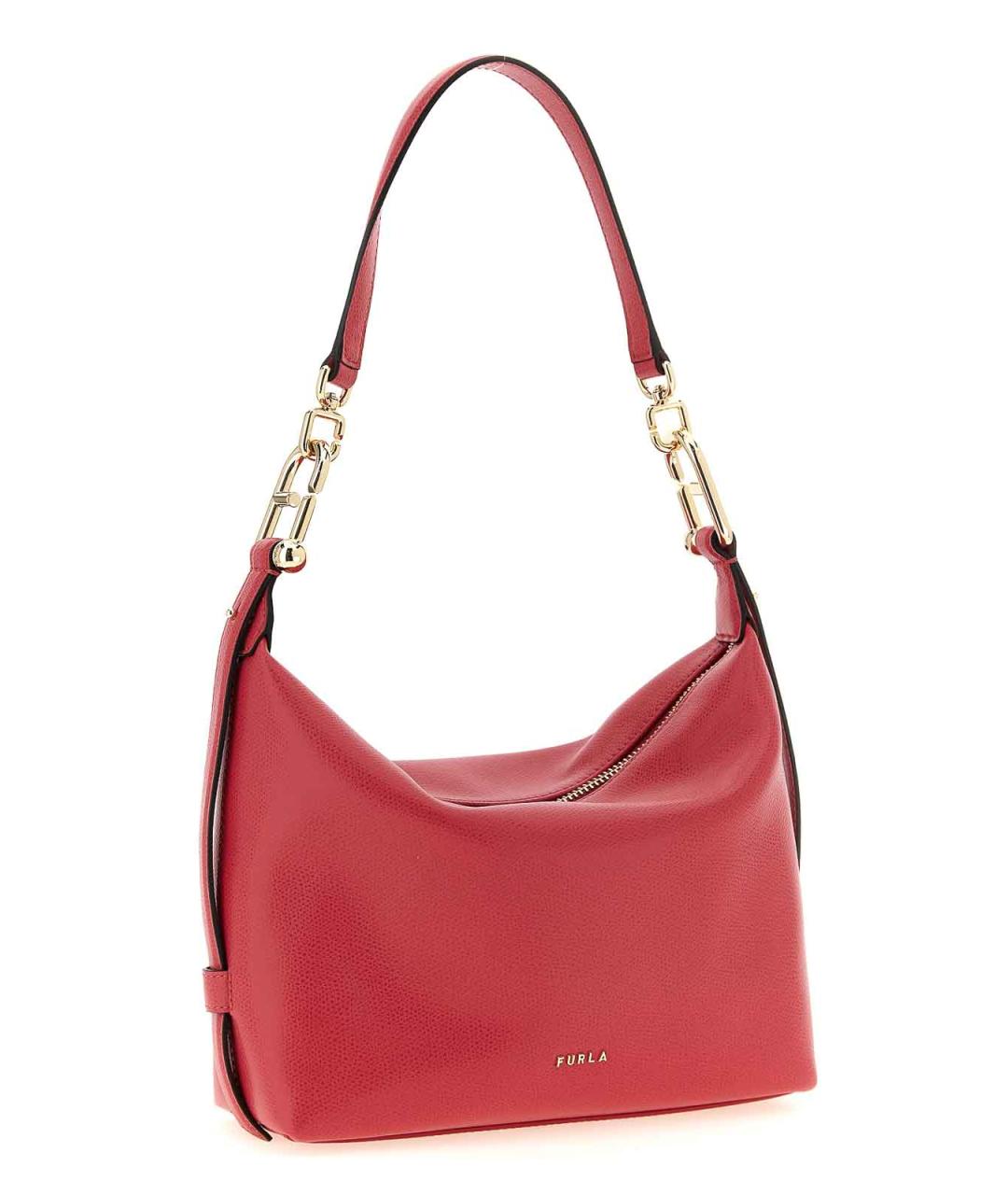 FURLA Красная кожаная сумка через плечо, фото 3