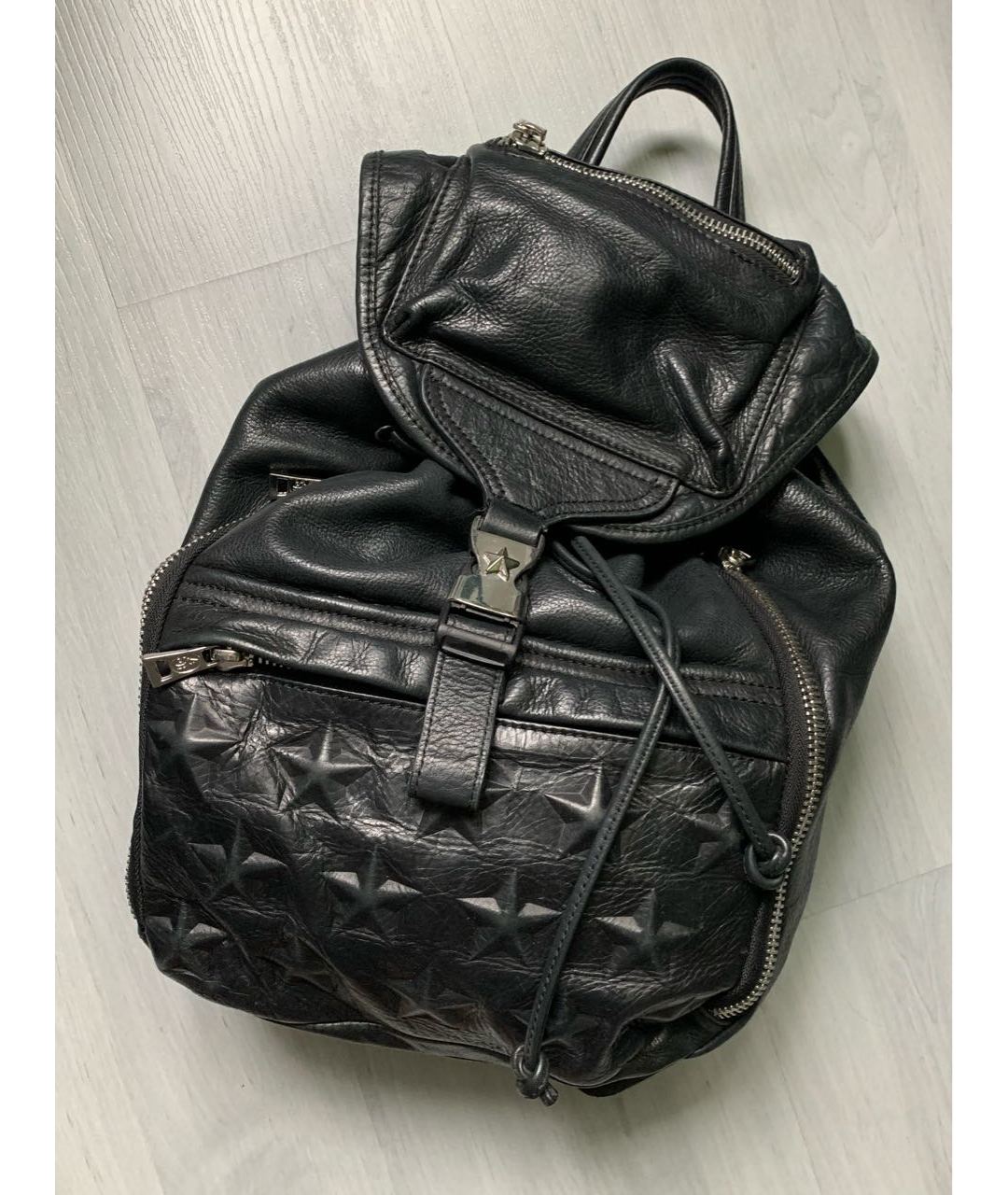 ASHISH Черный кожаный рюкзак, фото 8