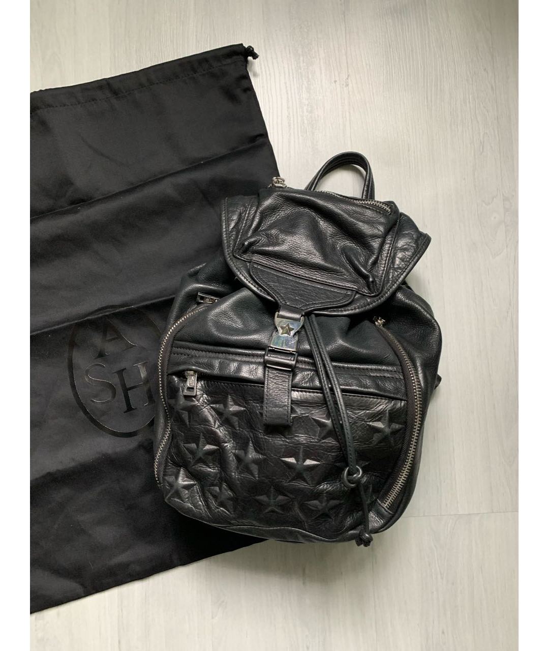 ASHISH Черный кожаный рюкзак, фото 6
